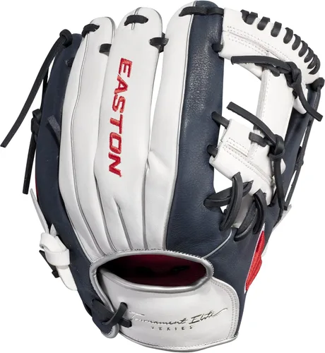 Miniatura 4 de Easton Guante de béisbol juvenil Tournament Elite Múltiples estilos I-Web - Blanco / Azul marino / Rojo