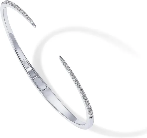 Miniatura 3 de PAVOI Pulsera chapada en oro de 14 quilates con circonita cúbica Elegantes pulseras de circonita cúbica para mujer