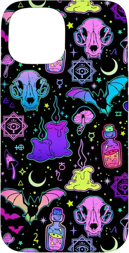 Miniatura 6 de Funda de brujería mágica para iPhone 16 con diseño gótico pastel de Halloween