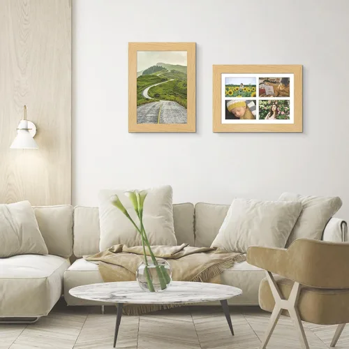 Miniatura 508 de Marcos de Fotos Collage de 13.5X15.5 con 7 Aberturas para Fotos de 4X6, Marco de Fotos Múltiples con Paspartú para Decoración de Pared, Grano