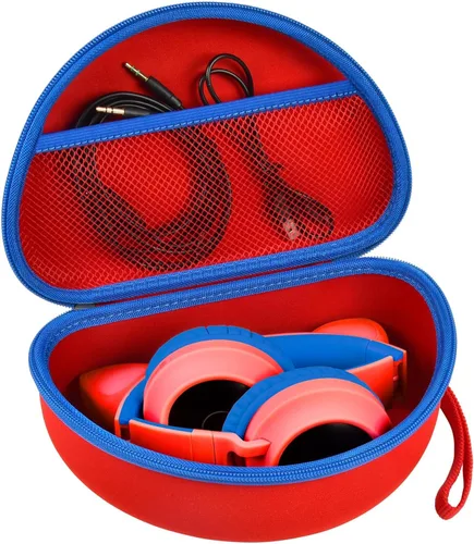 Miniatura 3 de PAIYULE Kids Headphones Case, Hard Shell Protective Case with Accessory Pocket for iClever for Riwbox CT-7S/CT-7, for Candy Headphone with Ear.