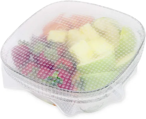 Miniatura 3 de Grand Fusion Envoltura de alimentos de silicona apta para microondas, envolturas flexibles y reutilizables para alimentos, sin BPA y de larga
