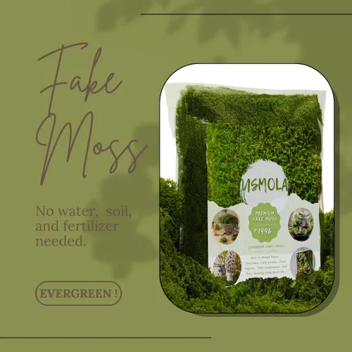 Miniatura 4 de USMOLA Musgo falso de 3.5 onzas para plantas de interior, musgo artificial para centros de mesa, jardines de hadas, terrarios, césped sintético