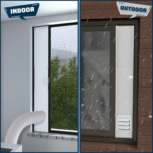 Miniatura 8 de Kit de ventana de ventilación de secadora para manguera de ventilación de secadora de 4 pulgadas de diámetro, kit de ventilación ajustable