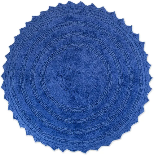 Miniatura 32 de DII Crochet Collection - Tapete de baño reversible, redondo, 27.5 pulgadas de diámetro, color azul camafeo Azul Cameo