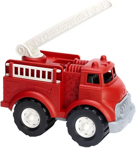 Miniatura 4 de Green Toys Camión de bomberos - Juguete imaginativo sin BPA, sin ftalatos para mejorar las habilidades motoras finas y gruesas. Para niños, rojo