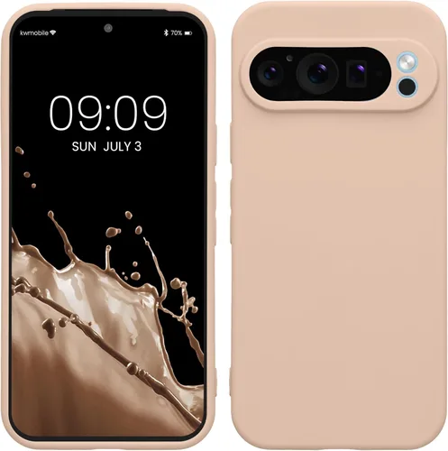 Miniatura 167 de kwmobile Funda compatible con Google Pixel 9 Pro - Funda protectora delgada de TPU para teléfono - Acabado mate suave - Negro mate