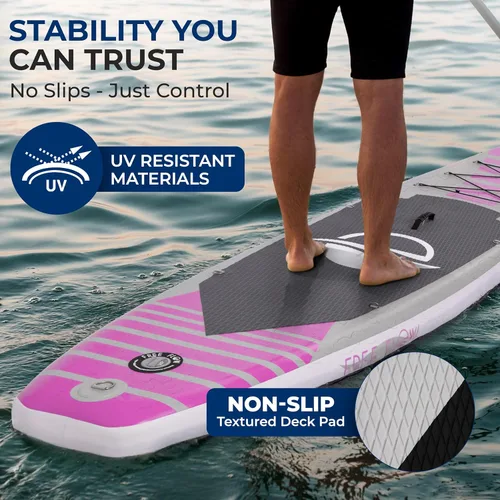 Miniatura 4 de SereneLife Tabla de Paddle Inflable de Pie - Diseño Amplio y Estable, Cubierta Antideslizante para Adultos y Jóvenes con Accesorios Premium de Tabla