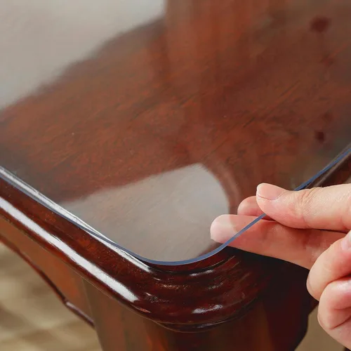 Miniatura 7 de OstepDecor - Protector de mesa transparente, 2 mm de grosor, 44 x 96 pulgadas, protector para mesa de comedor Cristal transparente de 0.079 in