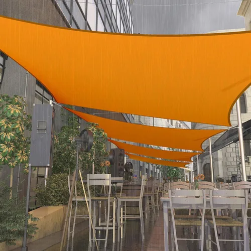 Miniatura 7 de Amgo Vela de Sombra Solar Cuadrada Rectangular Naranja de 4' x 4' Tamaño Personalizado Impermeable Pedido para Hacer UPF50+ AMWTPR0712 Toldo