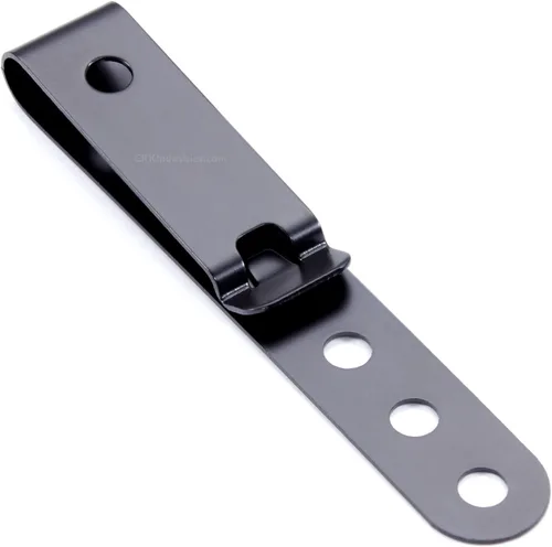 Miniatura 24 de HolsterSmith - Clip universal de metal para cinturón para hacer fundas, modelo 5, (3 agujeros), color negro táctico