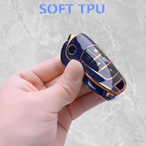 Miniatura 7 de Compatible con funda para llavero Chevy con llavero – Funda de TPU suave negra para Chevy Equinox Impala Malibu Camaro Cruze Sonic Terrain 5 botones