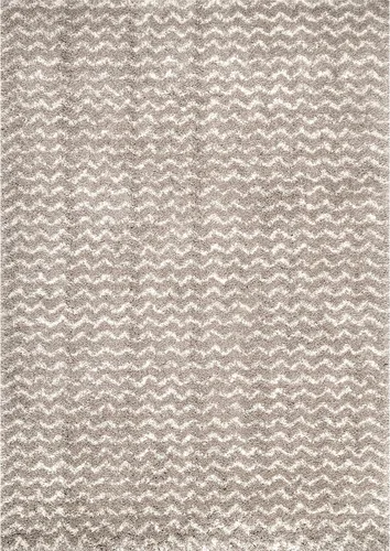 Miniatura 7 de nuLOOM Cuellar Chevron Shag Alfombra de Área, 9x12, Crema
