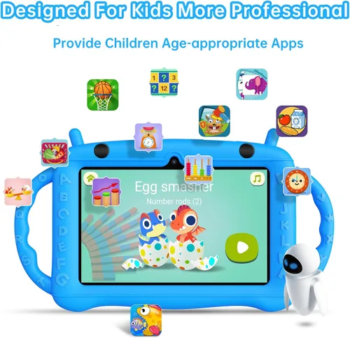 Miniatura 2 de Tableta para niños de 7 pulgadas, tableta para niños de 3 a 7 años, tableta de aprendizaje educativo Android 12, 2 GB de RAM+32 GB de ROM, control