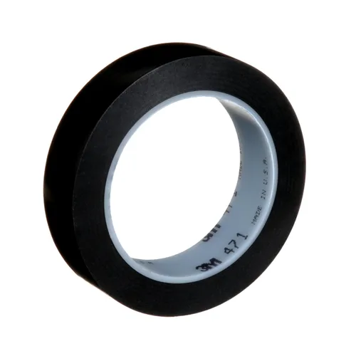 Miniatura 13 de 3M Cinta de vinilo 471, 3/4" x 36 yardas, 5.2 mil, negro (paquete de 48), cinta negra para piso, alternativa de pintura para marcado de piso
