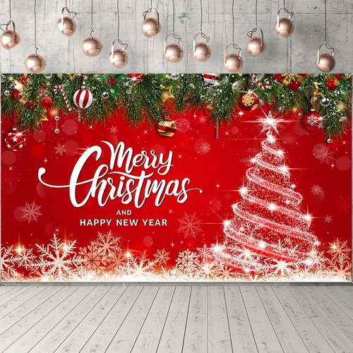 Miniatura 13 de Irenare Telón de fondo de Navidad, banner de Feliz Navidad, decoración para fiesta, fondo de fotografía de Navidad, accesorios para fotos