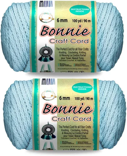 Miniatura 5 de Pepperell Bonnie Cordón de macramé trenzado 6mm x 100 yardas Rojo (Paquete de 2 valores) Cordón de polipropileno trenzado para manualidades DIY