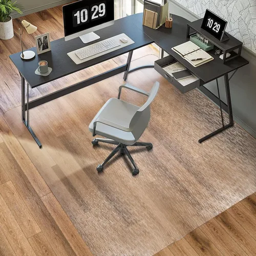 Miniatura 13 de TYDLE Tapete transparente para silla, de 36 x 48 pulgadas, tapete para silla de oficina para suelos duros, tapete de vinilo para sillas