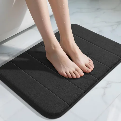 Miniatura 125 de Yimobra Tapete de baño de espuma viscoelástica, súper suave, absorbente, antideslizante, de secado rápido, lavable a máquina, tapete para bañera