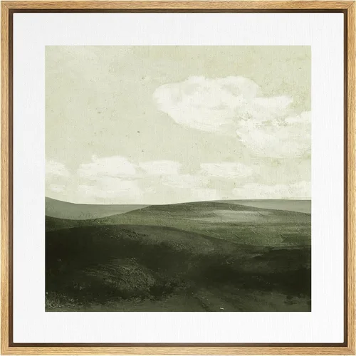 Miniatura 53 de SIGNWIN Lienzo enmarcado para pared, diseño retro de cielo azul y nube, paisaje, naturaleza, ilustraciones de área silvestre, bellas artes, casa