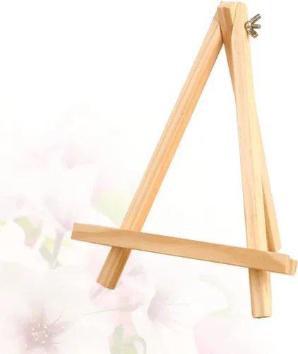 Miniatura 8 de NUOBESTY Caballete de madera de bambú para pintura infantil, 1 unidad
