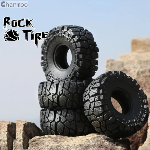 Miniatura 5 de 1.9 RC Crawler Neumáticos OD 4.528 in 1/10 Goma Suave Lodo Grappler Ruedas Neumáticos Con Espuma Para Escala 1/10 Rock Crawler Car Traxxas TRX4