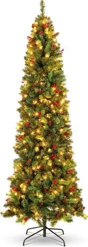 Miniatura 10 de Best Choice Products - Arbol de navidad delgado iluminado