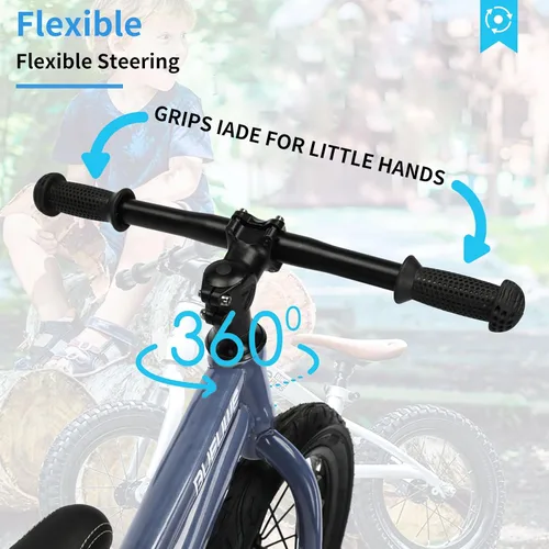 Miniatura 5 de 16 Inch Balance Bike for Big Kids Boys and Girls, No Pedal Sports Training Bicycle, Adjustable Seat Pneumatic Tires Quick Assembly