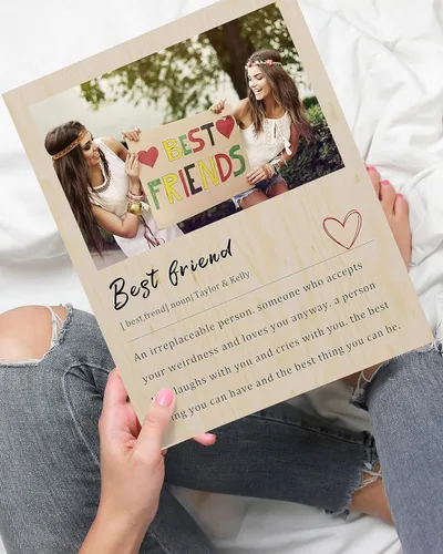 Miniatura 4 de Regalos de cumpleaños de mejor amiga para mujeres, regalos personalizados para mejor amiga hermana, impresiones de madera personalizadas con fotos