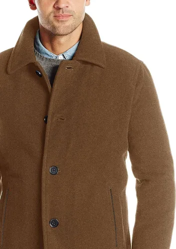 Miniatura 3 de Cole Haan Men's Button Up Wool Plush Car Coat