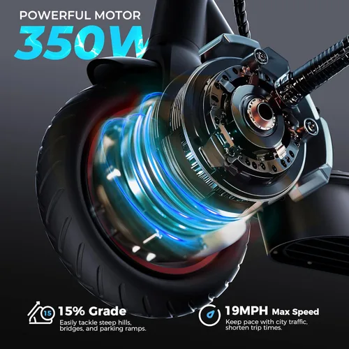 Miniatura 2 de iScooter Scooter eléctrico para adultos y niños grandes, velocidad máxima de 19 Mph, rango máximo de 18 millas, scooter E plegable y ligero