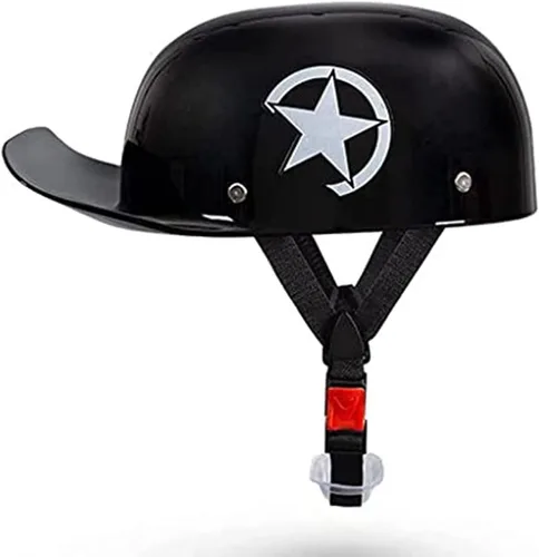 Casco abierto de motocicleta para adultos, aprobado por DOT, estilo alemán, casco pequeño novedoso para ciclomotor, Street Cruiser