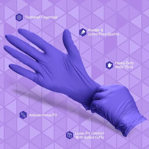 Miniatura 5 de Guantes de nitrilo PElPU, desechables para limpieza, sin polvo, sin látex, guantes protectores no estériles