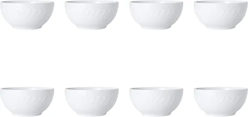 Miniatura 9 de Pfaltzgraff Sylvia - Juego de vajilla de 32 piezas en color blanco, servicio para 8, platos, cuencos y tazas de gres resistente, aptos