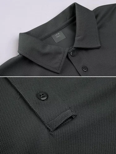 Miniatura 3 de MAGCOMSEN Camisas polo para hombre, 3 botones, secado rápido, manga larga, tácticas, camisa de golf