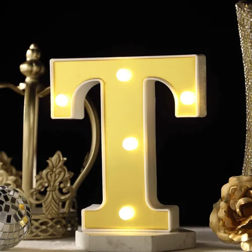 Miniatura 29 de Efavormart - Letrero 3D con luz LED de 6 pulgadas, color dorado con número 0, espejo frontal blanco cálido, funciona con pilas, brillo 72H