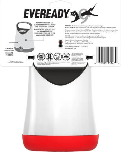 Miniatura 7 de Eveready - Linterna LED para Camping X-250, Luces de Tienda Brillantes, Linternas LED Resistente al Agua, 100 Horas de Duración, Rojo y Negro
