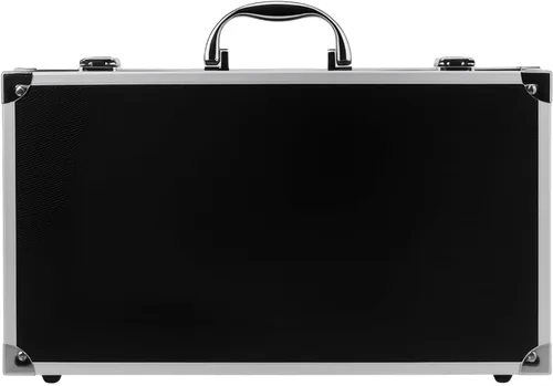 VILLCASE Portable Aluminum Alloy Toolbox with Slide Lock Large Capacity Medicine and Instrument Case with Handle for Home Garage Workshop Storage