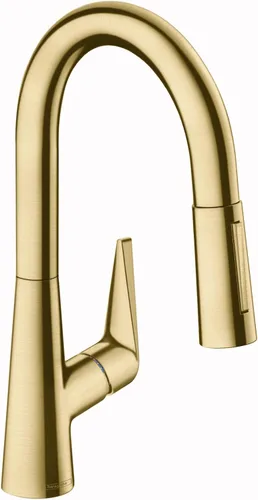 Miniatura 8 de hansgrohe Talis S 72813341 - Grifo de cocina de arco alto, grifo para fregadero de cocina, cabezal rociador de acoplamiento magnético, cromo negro