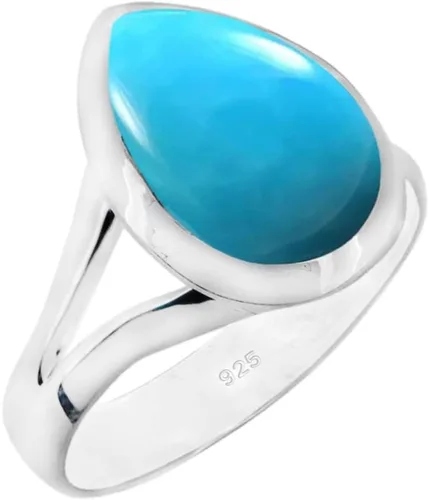 Miniatura 16 de Anillo de piedras preciosas naturales Anillo de plata ajustable hecho a mano Anillo de piedras preciosas en forma de pera Plata de ley 925