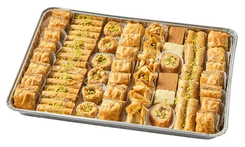 Baklava Surtido de 4 libras – Auténtica caja de regalo de pastelería libanesa, recién horneada diariamente, pequeño postre gourmet, perfecta para
