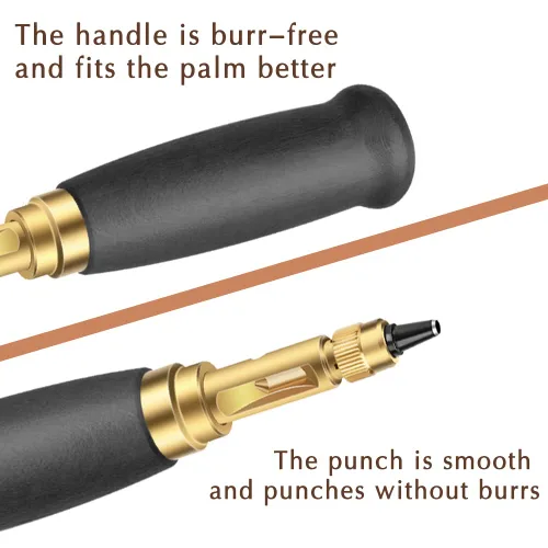 Miniatura 3 de TLKKUE Perforadora Ajustable de Tornillo con Mango de Madera Negra Herramienta Automática de Perforación con 6 Puntas