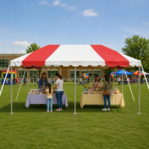 Miniatura 31 de Party Tents Direct Carpa para Fiesta de 20x30 - Marco de Acero - Gazebo al Aire Libre, Pabellón, Sombrilla para Sol, Refugio para Acampada - Verde