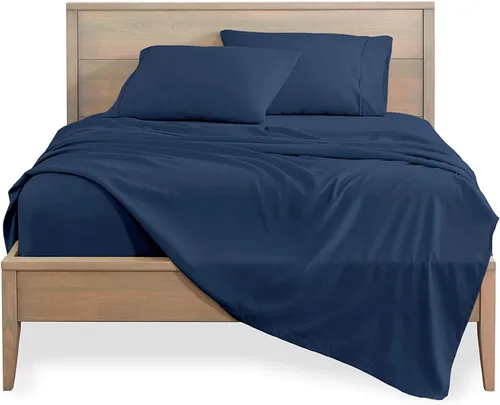 Miniatura 2 de Sábanas de algodón de parcal de 600 hilos para cama de tamaño doble, sábanas de algodón de percal, tamaño doble, doble bolsillo, sábanas de algodón