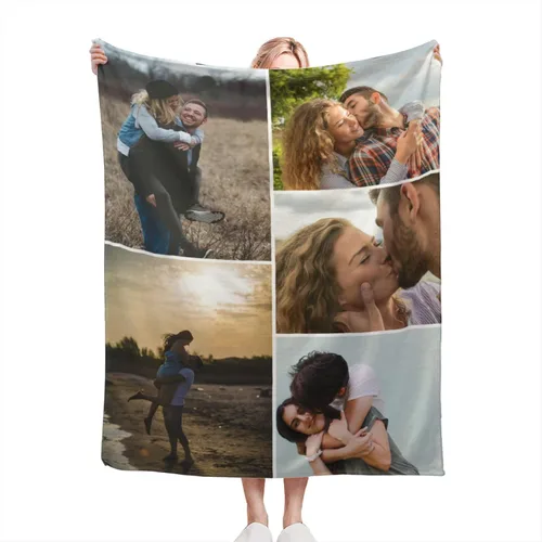 Miniatura 15 de Manta personalizada con foto, manta personalizada de franela polar para madre, padre, familia, amigos, amantes de mascotas, boda, día de San 1 Foto
