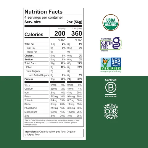 Miniatura 2 de Chickapea, pasta de garbanzos, rica en proteínas, pasta de lentejas, sin gluten, a base de plantas, sin OMG, baja en carbohidratos, pasta vegana, 8