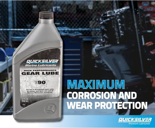 Miniatura 4 de Quicksilver Lubricante de engranajes de alto rendimiento SAE 90 para fueraborda y accionamientos de popa, 32 oz
