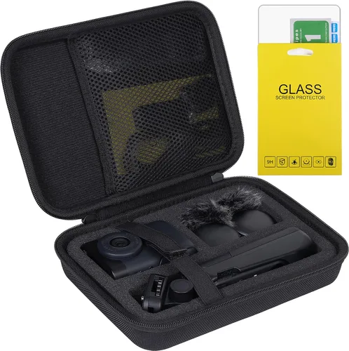 Miniatura 10 de Aenllosi Funda de almacenamiento rígida de repuesto compatible con cámara Canon PowerShot V10 Vlog, bolsillo de malla para cable de carga USB