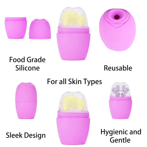 Miniatura 4 de Evmliy Rodillo de hielo facial, rodillo de hielo de silicona para apretar y levantar la piel, la cara y los ojos, alivio de la hinchazón facial