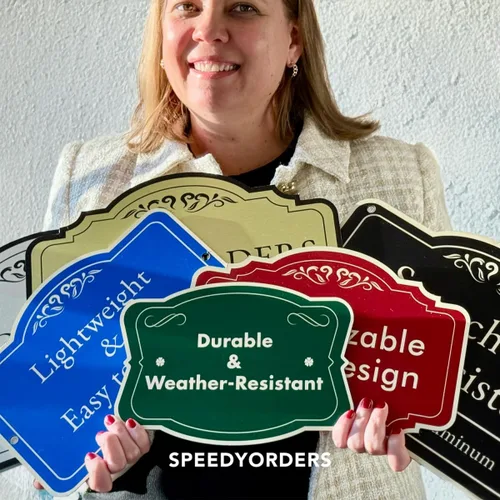 Miniatura 2 de SPEEDYORDERS Letreros metálicos personalizados, letreros de aluminio personalizados, 36 x 24 pulgadas, plata cepillada, palabras y citas, decoración